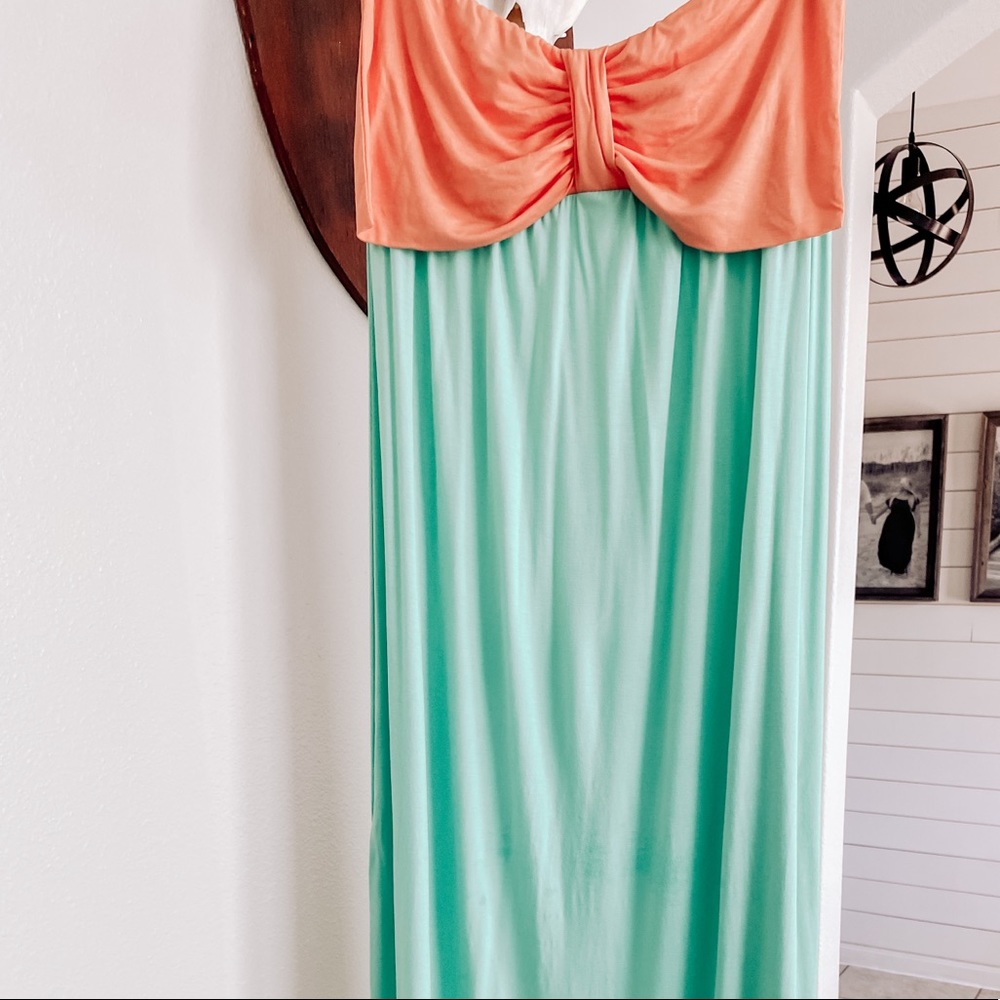 Strapless maxi dress